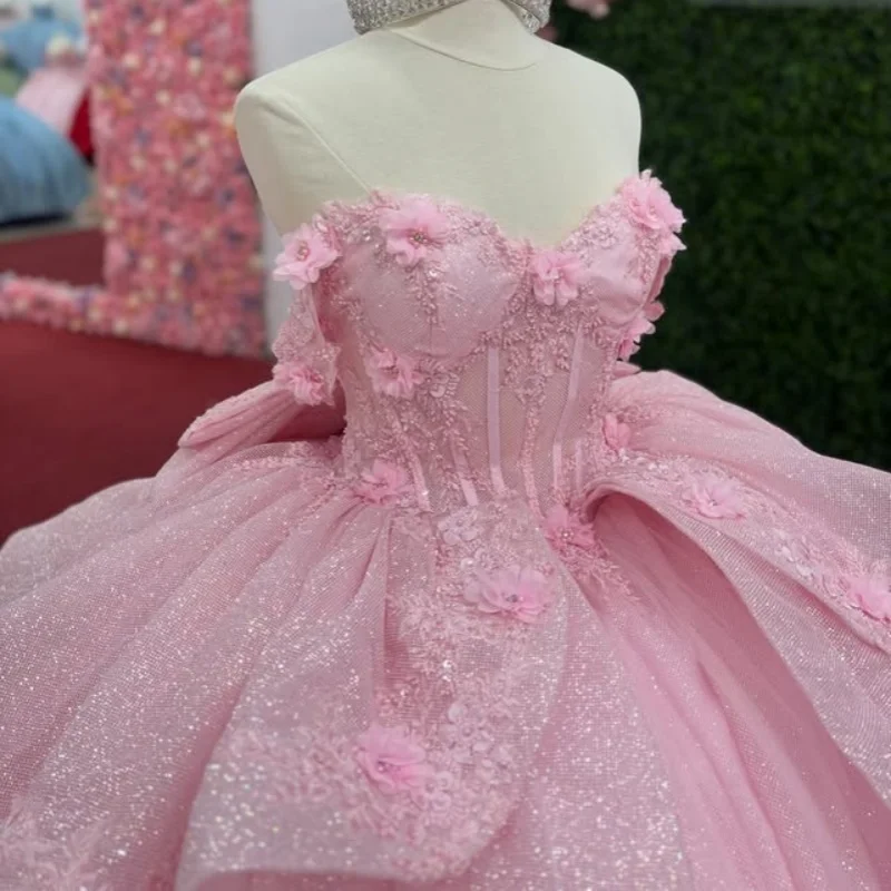 Светло-розовое платье для квинсеаньеры с открытыми плечами, кристаллами, многослойной 3D-вышивкой в виде цветов, длинным шлейфом и бантом, vestidos de 15 Quinceanera Настраиваемый
Светло-розовое платье для квинсеаньеры с открытыми плечами, кристаллами, многослойной 3D-вышивкой в виде цветов, длинным шлейфом и бантом, vestidos de 15 Quinceanera Настраиваемый