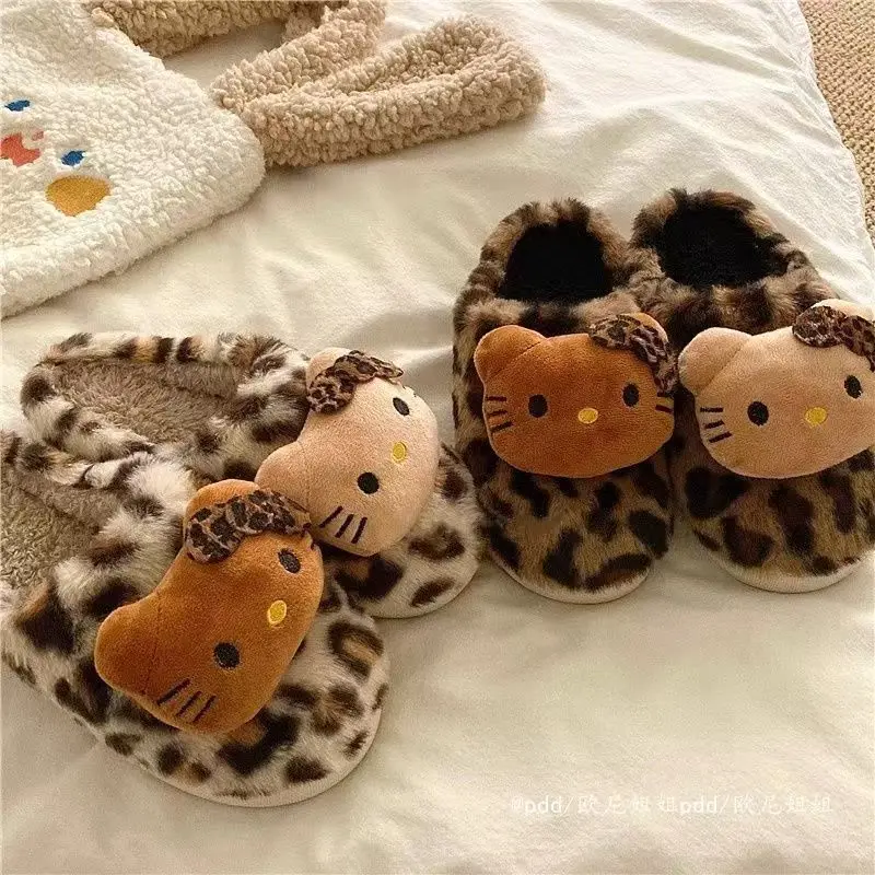 Hot Sale Kt Women'S Slippers Leopard Cat Winter Home Couple Warm Non Slip Plush Cotton Slippers Thick Soled Floor Slippers Gifts
Hot Sale Kt Women'S Slippers Leopard Cat Winter Home Couple Warm Non Slip Plush Cotton Slippers Thick Soled Floor Slippers Gifts