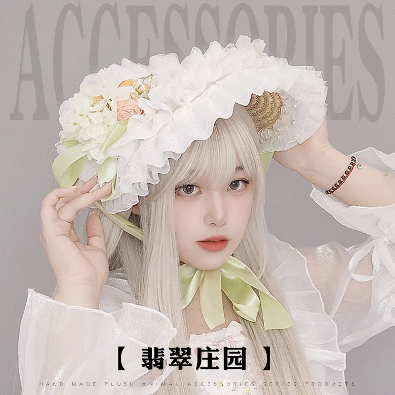 French Lolita hat handmade girl tea party headdress Ponet BNT original design pastoral straw hat
French Lolita hat handmade girl tea party headdress Ponet BNT original design pastoral straw hat