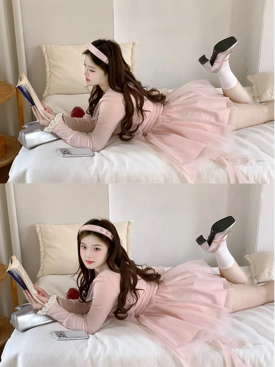 Sweet Ballet Princess Fluffy Dress Gentle Girl plus Size Waist Cinching Short Skirt Long Sleeve Polyester Fiber Casual Wear
Sweet Ballet Princess Fluffy Dress Gentle Girl plus Size Waist Cinching Short Skirt Long Sleeve Polyester Fiber Casual Wear
