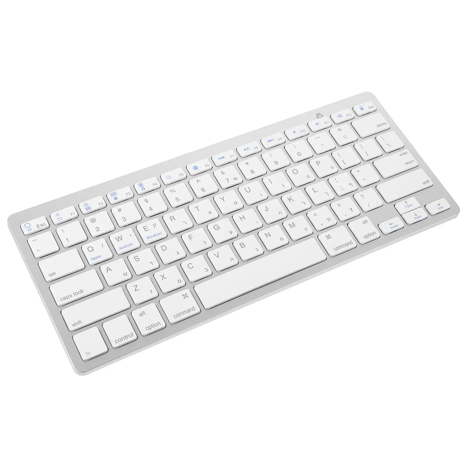 Hebrew Wireless Ultra Membrane Keyboard Thin Full Size Silent Portable Membrane Keyboard For Laptop Desktop X5 White
Hebrew Wireless Ultra Membrane Keyboard Thin Full Size Silent Portable Membrane Keyboard For Laptop Desktop X5 White