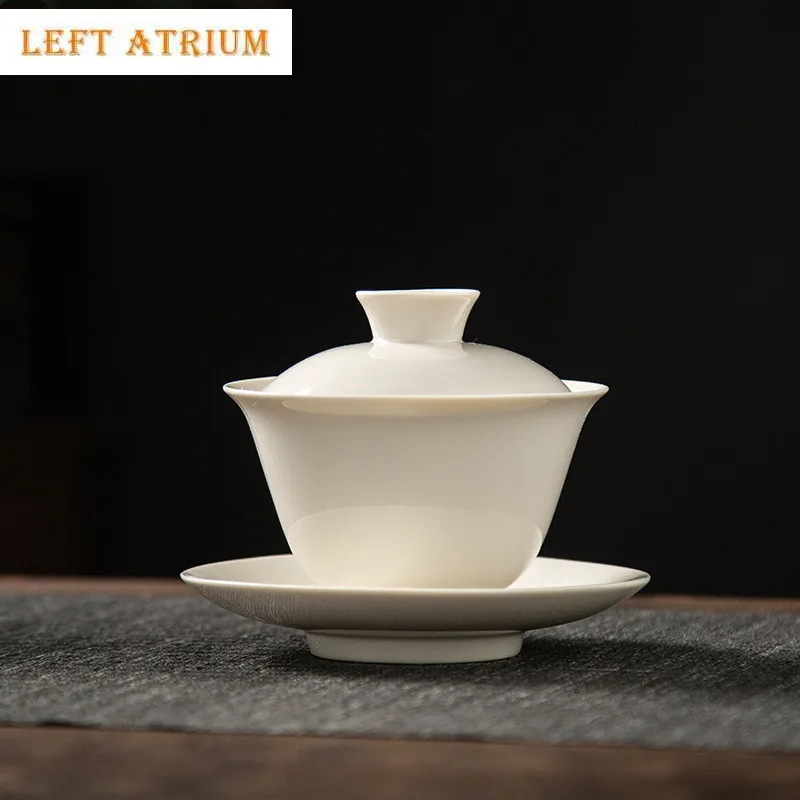 Chinese Retro Solid Color Ceramic Gaiwan Teacup Travel Porcelain Tea Tureen Handmade Tea Bowl Household Teaware Accessories
Chinese Retro Solid Color Ceramic Gaiwan Teacup Travel Porcelain Tea Tureen Handmade Tea Bowl Household Teaware Accessories