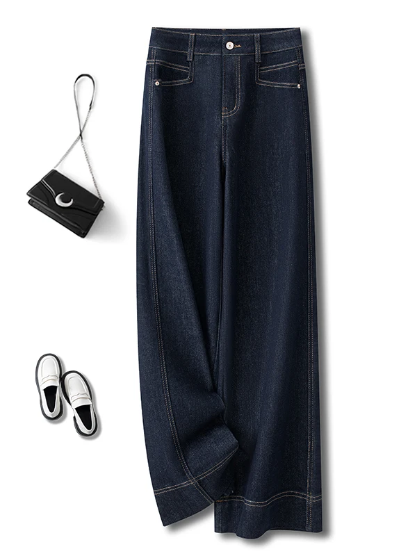 Deep Blue Soft Denim Wide Leg Pants Women's High Waist Loose Fit Spring Autumn New Sle Casual Straight Tube Pants
Deep Blue Soft Denim Wide Leg Pants Women's High Waist Loose Fit Spring Autumn New Sle Casual Straight Tube Pants