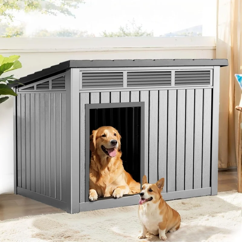 Insulated Resin Outdoor Dog House, Premium Weatherproof Kennel Large Dogs, All-Weather Thermal Design
Insulated Resin Outdoor Dog House, Premium Weatherproof Kennel Large Dogs, All-Weather Thermal Design