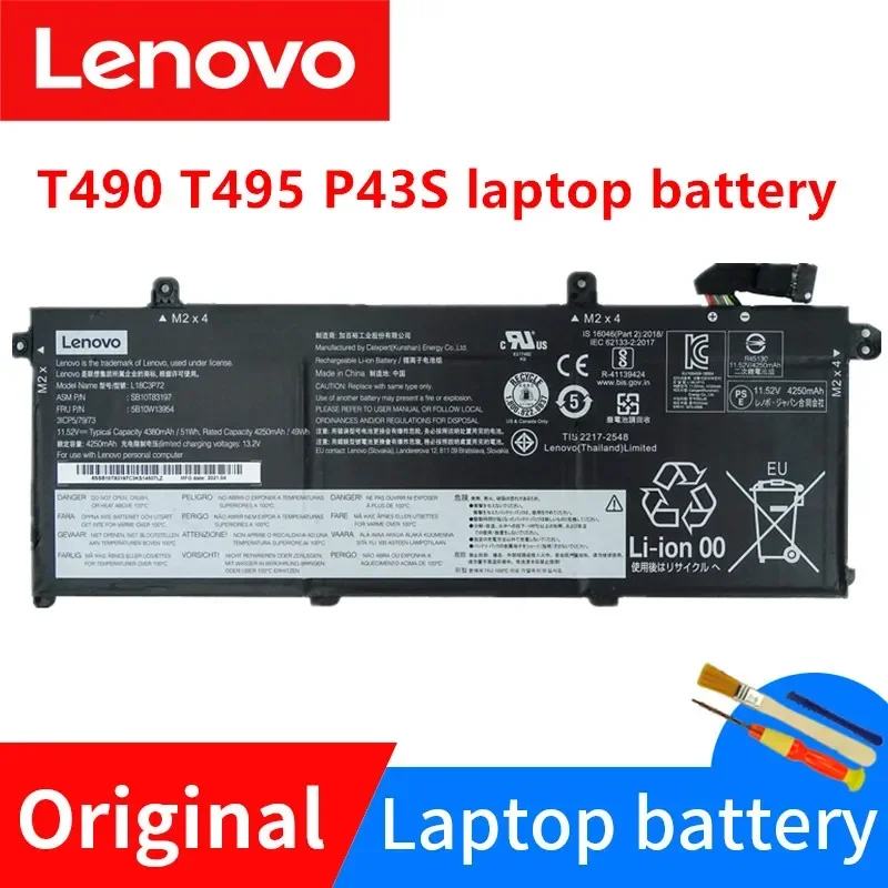 New Original Lenovo ThinkPad T490 T495 P43S T14 Gen 1 Series Laptop Battery L18M3P73 L18L3P73 02DL007 L18C3P72 L18M3P74
New Original Lenovo ThinkPad T490 T495 P43S T14 Gen 1 Series Laptop Battery L18M3P73 L18L3P73 02DL007 L18C3P72 L18M3P74