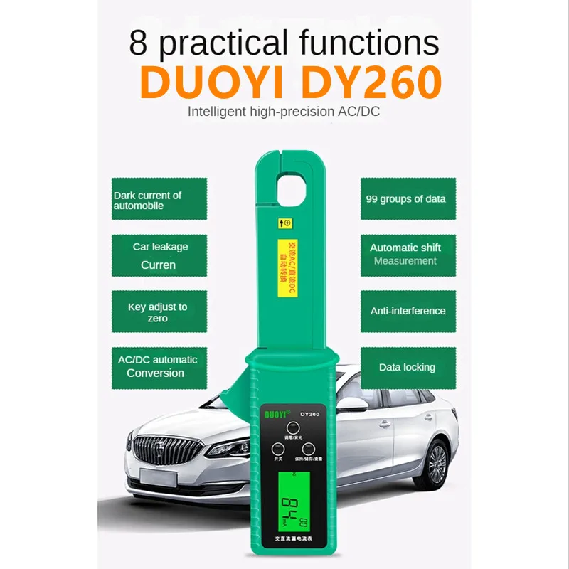 1 Piece DY260 Automotive Leakage Current Clamp Meter AC And DC Leakage Current Tester Leakage Meter Best quality
1 Piece DY260 Automotive Leakage Current Clamp Meter AC And DC Leakage Current Tester Leakage Meter Best quality