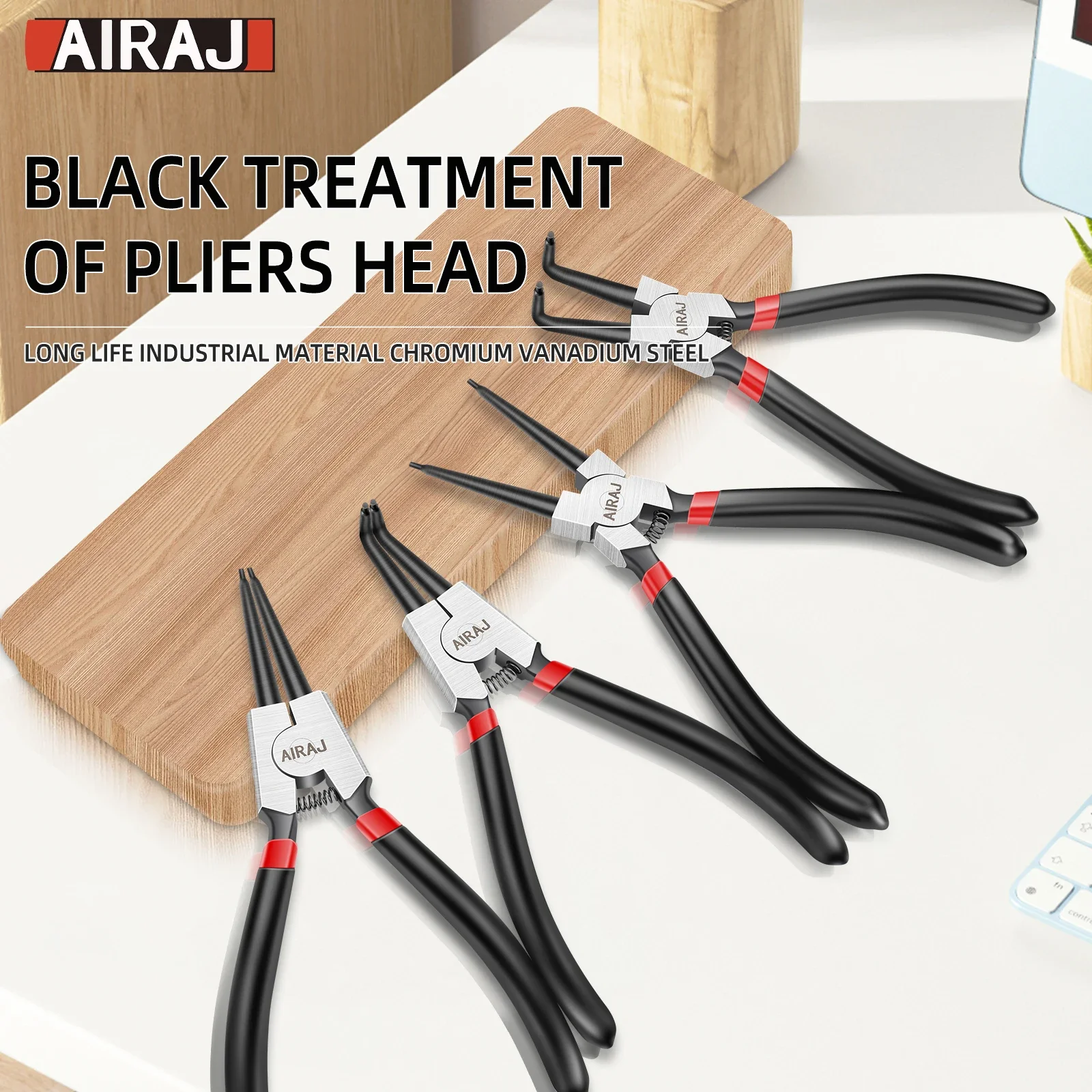 7inch Multi-Function Retaining Ring Pliers Circlip Pliers Dual-Purpose Hand Tool for Installing & Removing Internal And External
7inch Multi-Function Retaining Ring Pliers Circlip Pliers Dual-Purpose Hand Tool for Installing & Removing Internal And External