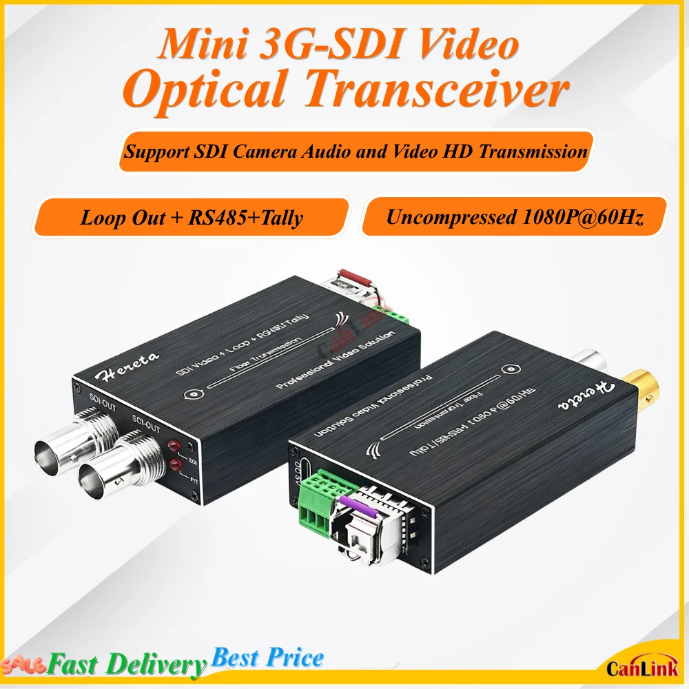 Broadcast-Grade 3G-SDI Video Optical Transceiver RS485+Tally Non-Compressed 1080P Up to 20km Over Single Mode LC Fiber Converter
Broadcast-Grade 3G-SDI Video Optical Transceiver RS485+Tally Non-Compressed 1080P Up to 20km Over Single Mode LC Fiber Converter