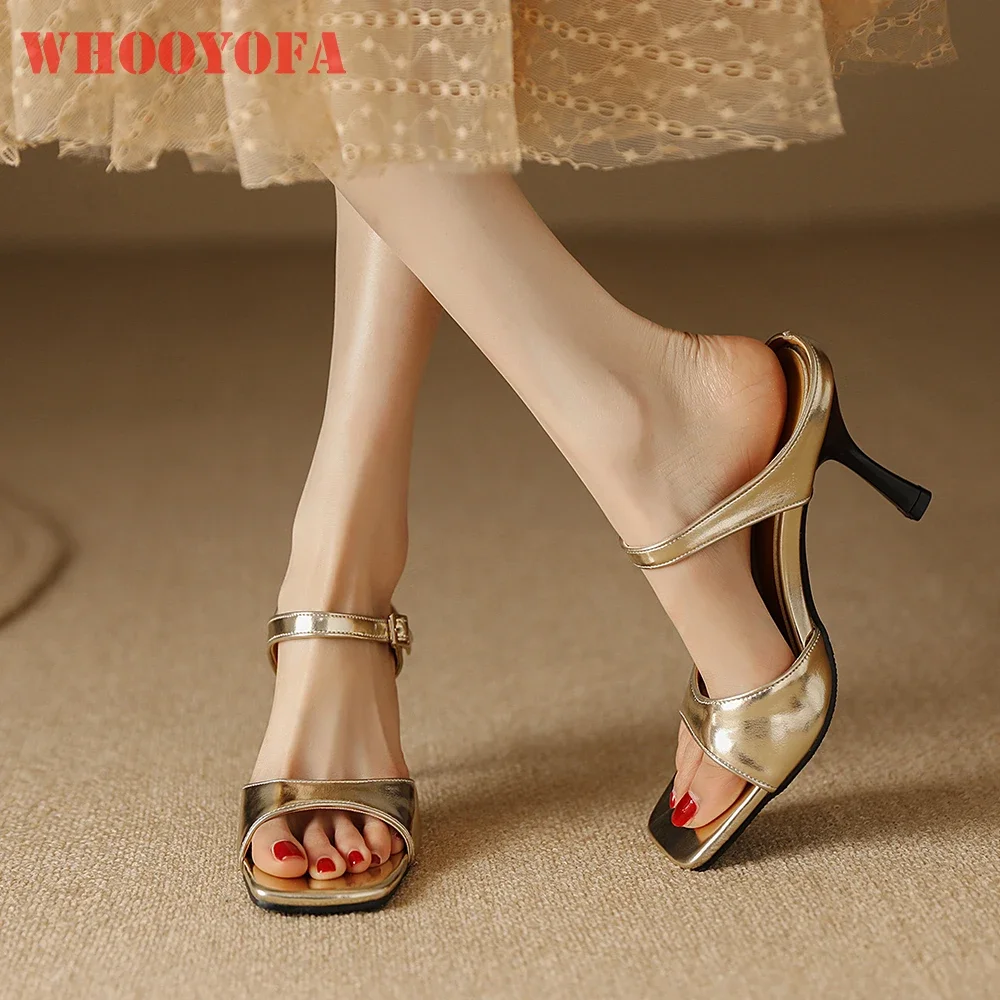 New Summer Glossy Gold Silver Women Mules Sandals Hot High Thin Heels Lady Slipper Shoes Plus Big Small Size 32 43 45 48
New Summer Glossy Gold Silver Women Mules Sandals Hot High Thin Heels Lady Slipper Shoes Plus Big Small Size 32 43 45 48