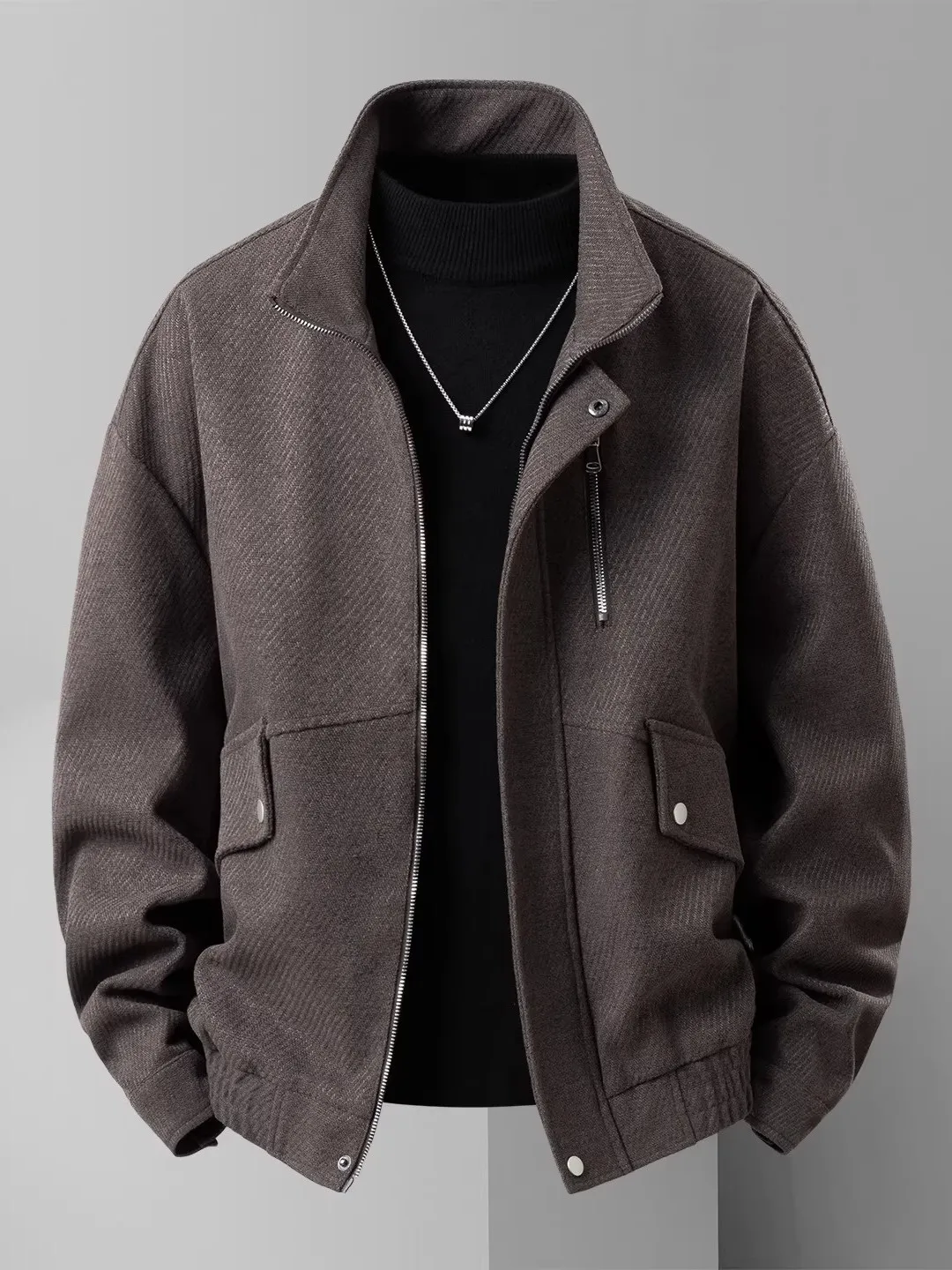 American Retro Stand Collar Jaet Men's Loose Casual Zipper Coat Autumn Winter New Sle Youth Trendy Brand Casual Sle
American Retro Stand Collar Jaet Men's Loose Casual Zipper Coat Autumn Winter New Sle Youth Trendy Brand Casual Sle