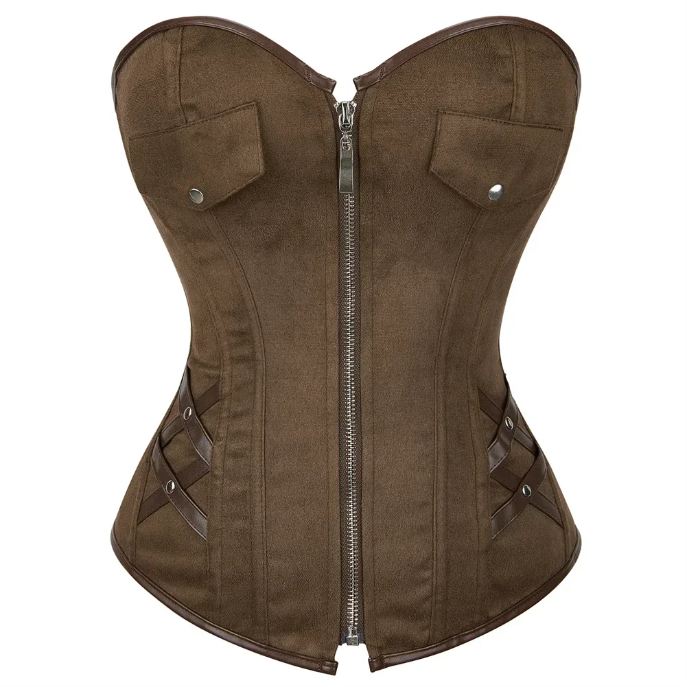 Women's Corset Pirate Zip Up Corsets Gothic Style Bustiers Steampunk Bustier Lace Up Corsage Rave Festival Outfit Plus Size
Women's Corset Pirate Zip Up Corsets Gothic Style Bustiers Steampunk Bustier Lace Up Corsage Rave Festival Outfit Plus Size
