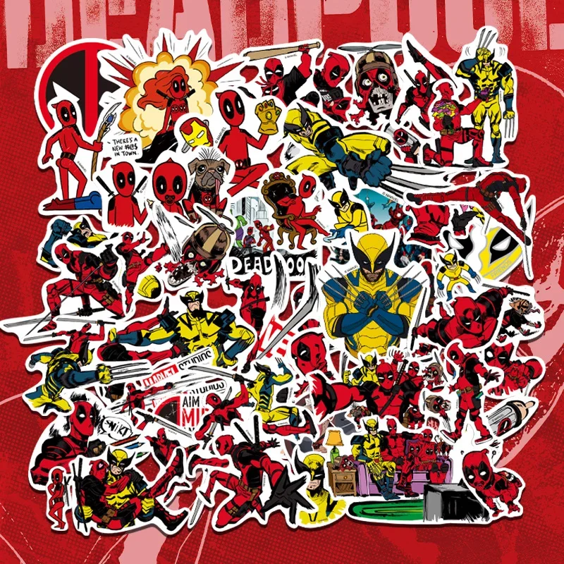 50PCS Disney Superhero Deadpool & Wolverine Stickers Decorate Skateboard Laptop Waterproof Motorcycle Cartoon Kids Toy Decals
50PCS Disney Superhero Deadpool & Wolverine Stickers Decorate Skateboard Laptop Waterproof Motorcycle Cartoon Kids Toy Decals