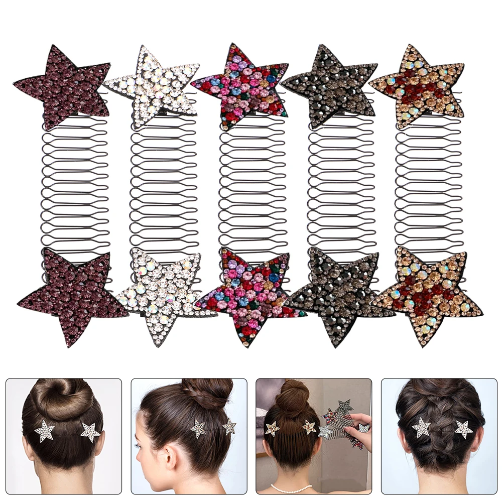 5pcs Invisible Side Combs For Women Thick Metal Comb No Trace Comfortable Star Star Hair Jewelry Hair Accessories
5pcs Invisible Side Combs For Women Thick Metal Comb No Trace Comfortable Star Star Hair Jewelry Hair Accessories