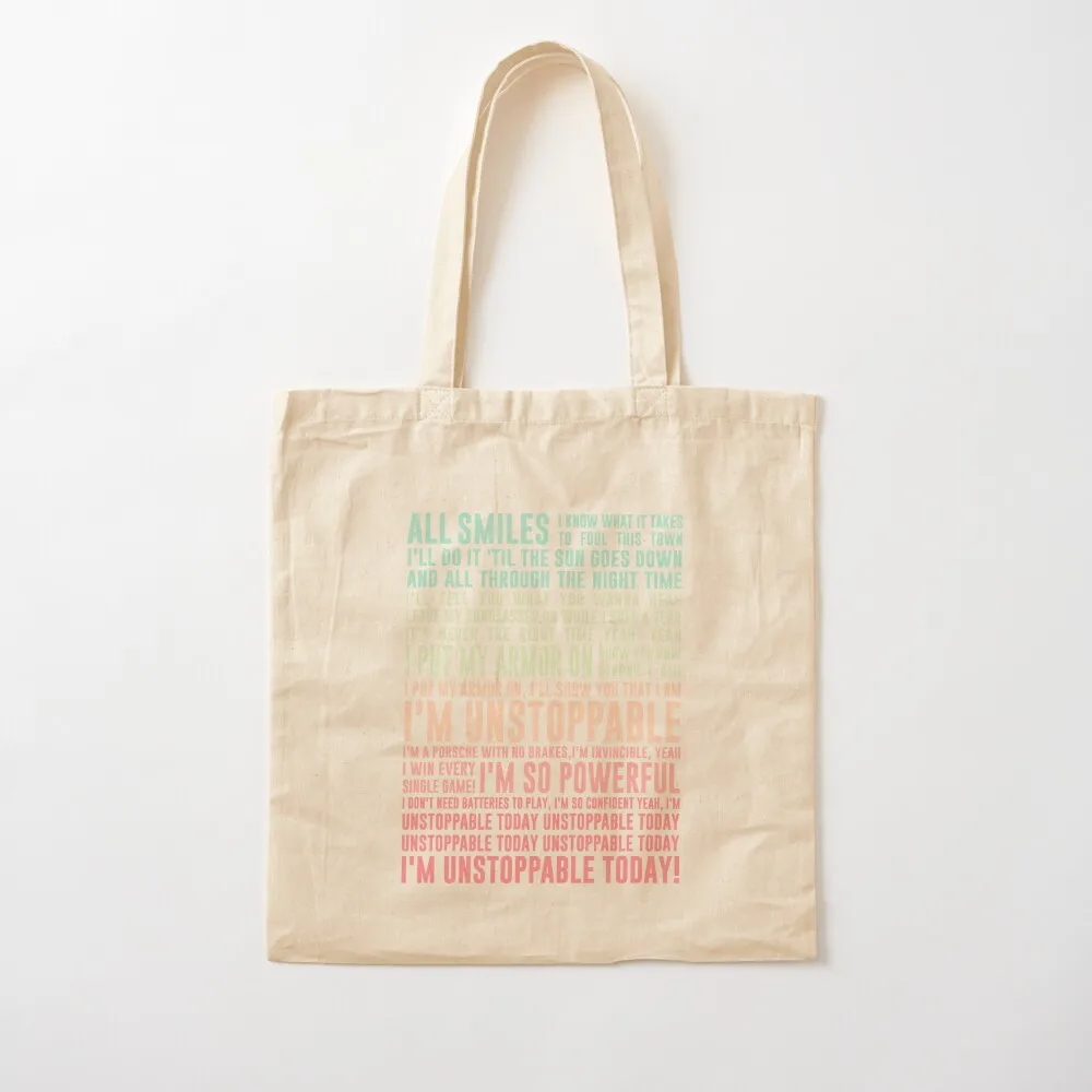 UNSTOPPABLE - SIA - music lyrics Tote Bag large size bags shopper bag women eco pack Canvas shoulder bag
UNSTOPPABLE - SIA - music lyrics Tote Bag large size bags shopper bag women eco pack Canvas shoulder bag