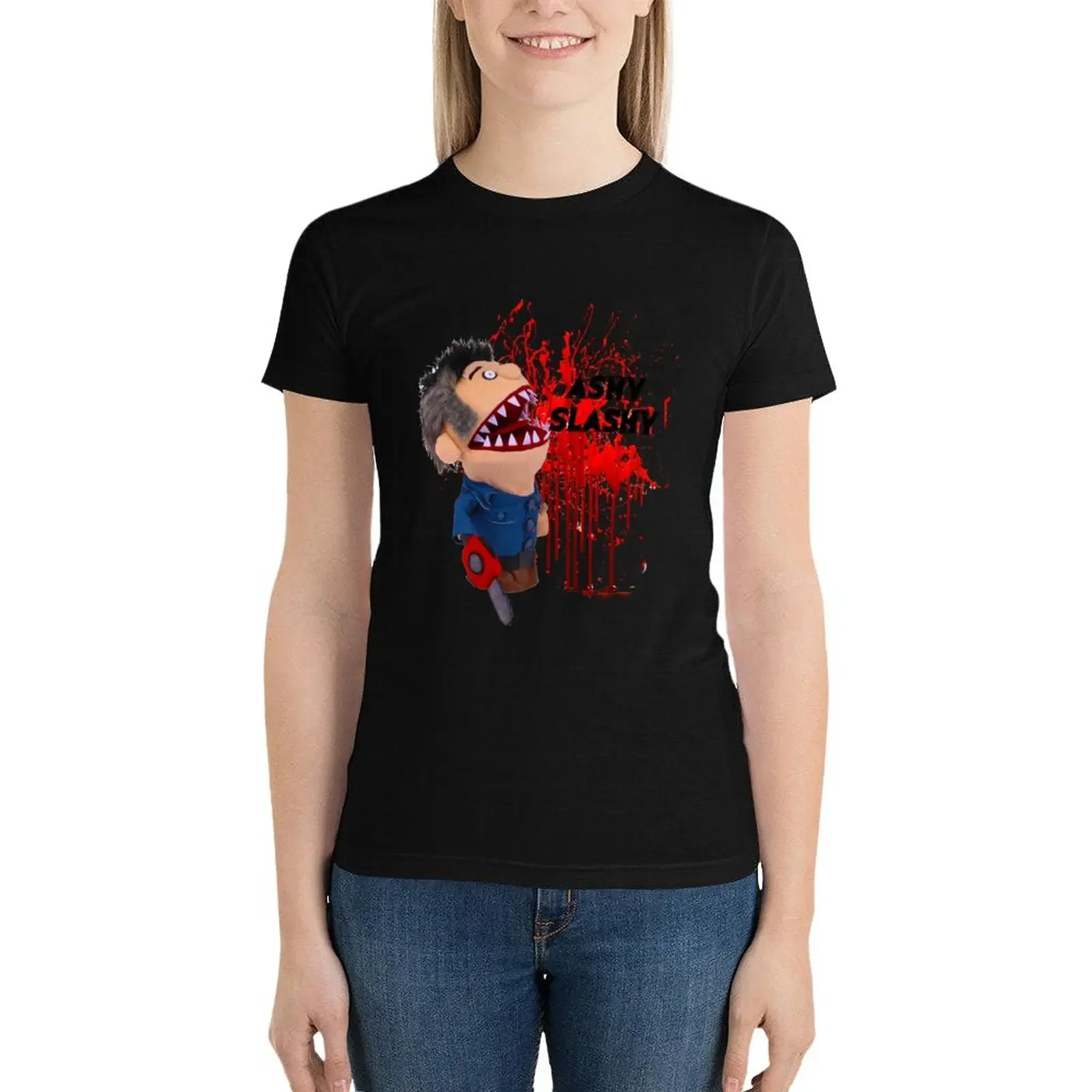 ASHY SLASHY T-Shirt tops lady clothes funny t-shirts for Women graphic tees funny
ASHY SLASHY T-Shirt tops lady clothes funny t-shirts for Women graphic tees funny