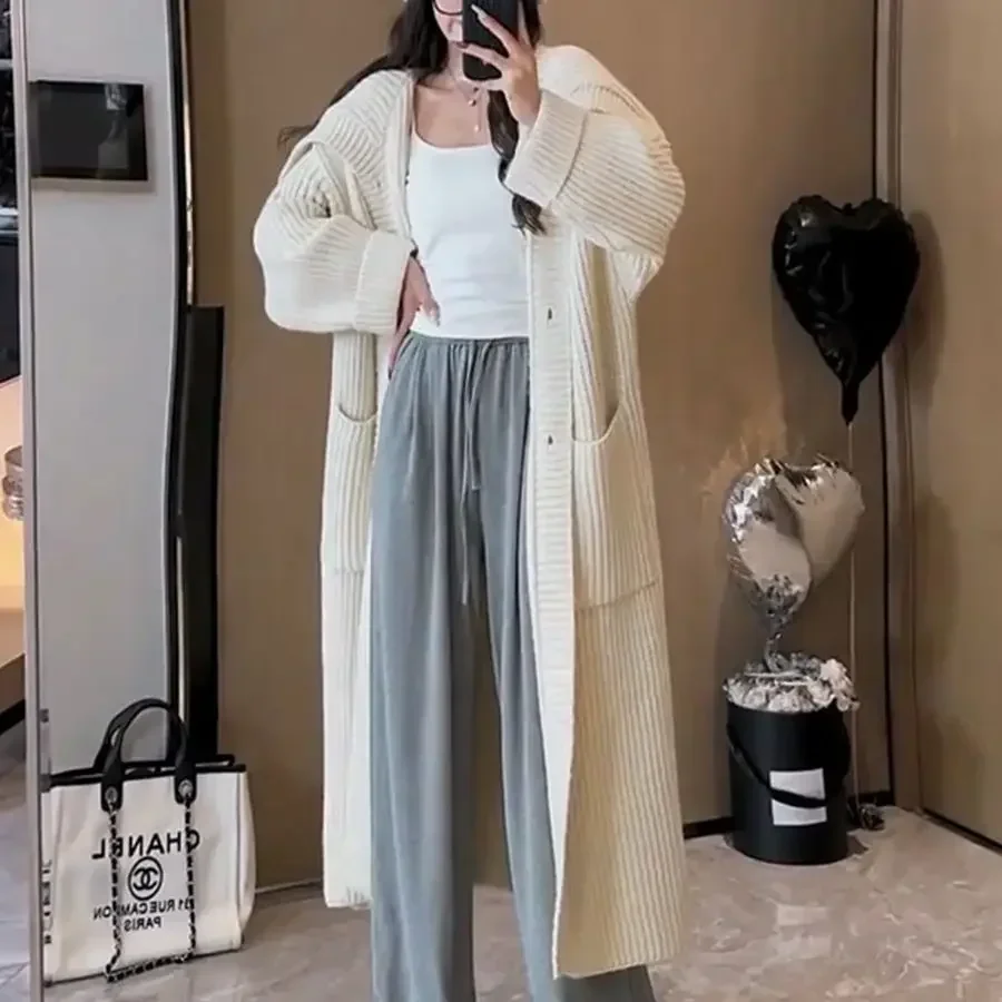 Women Long Maxi Knitted Coats Autumn Winter Cardigan Turn Down Collar Pullovers Thick Sweaters Open Stitch Jumpers Y2k
Women Long Maxi Knitted Coats Autumn Winter Cardigan Turn Down Collar Pullovers Thick Sweaters Open Stitch Jumpers Y2k