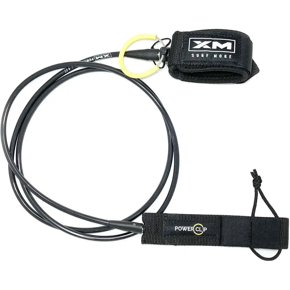 6-12ft Surfboard Leash with Power Clip, Quick Release, 0.27 Thick Cord, Keyring, Durable Swivels, Detachable Railsaver, US-Made
6-12ft Surfboard Leash with Power Clip, Quick Release, 0.27 Thick Cord, Keyring, Durable Swivels, Detachable Railsaver, US-Made