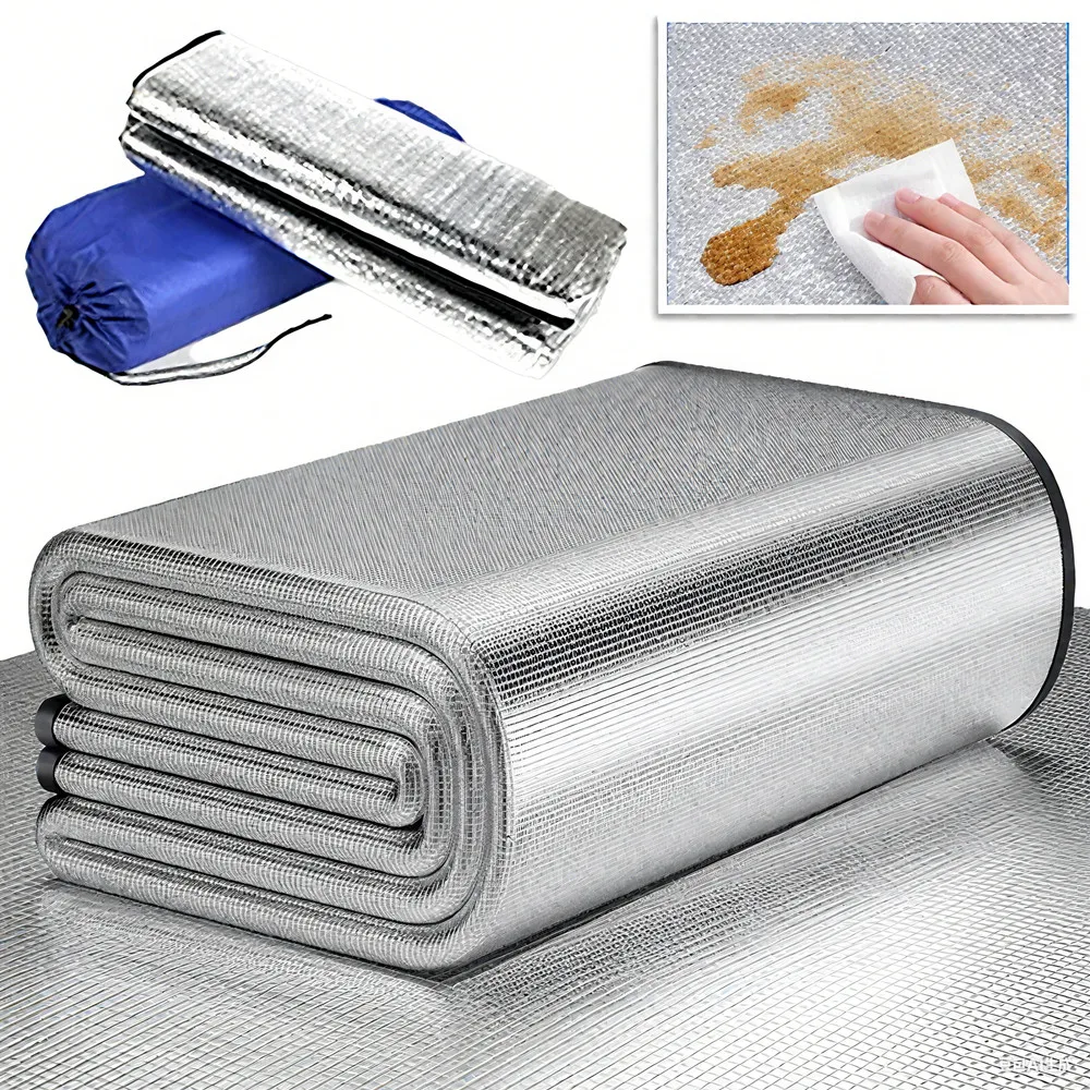 1PC Foam Foil Blanket Aluminum Insulation Foam Foil Mat Sleeping Pad Thermal Camping Mat Outdoor Tent Footprint Reflecting Heat
1PC Foam Foil Blanket Aluminum Insulation Foam Foil Mat Sleeping Pad Thermal Camping Mat Outdoor Tent Footprint Reflecting Heat