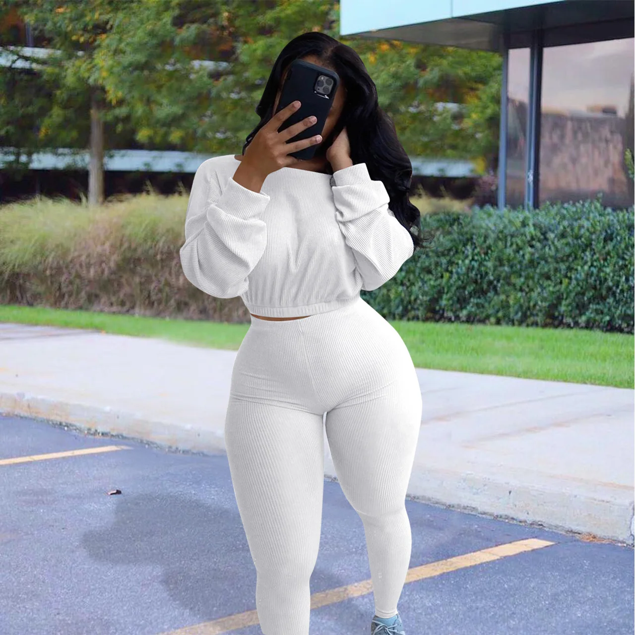 Fall Fashion Women's Suit Casual Crew Neck Long Sleeve And Slim Pants Sport Suit Solid Color Lady Jogging 2-Piece Set
Fall Fashion Women's Suit Casual Crew Neck Long Sleeve And Slim Pants Sport Suit Solid Color Lady Jogging 2-Piece Set