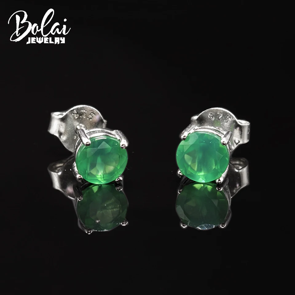 NEW Round 5.0mm Natural Green Agate 1.0ct Stud Clasp Earrings Real 925 Sterling Silver Gemstone for Woman Girl Simple Gift Basic
NEW Round 5.0mm Natural Green Agate 1.0ct Stud Clasp Earrings Real 925 Sterling Silver Gemstone for Woman Girl Simple Gift Basic