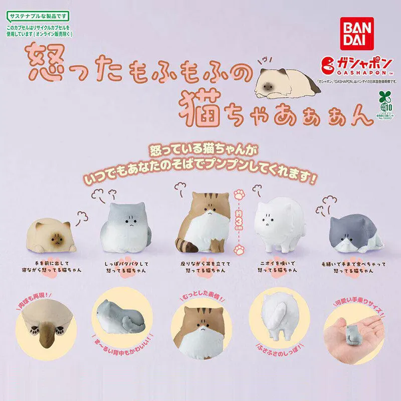 Bandai Angry Cat Gashapon Mini Fluffy Animal Figurine Shaped Doll Collectible Desktop Display Home Decoration Ornament
Bandai Angry Cat Gashapon Mini Fluffy Animal Figurine Shaped Doll Collectible Desktop Display Home Decoration Ornament