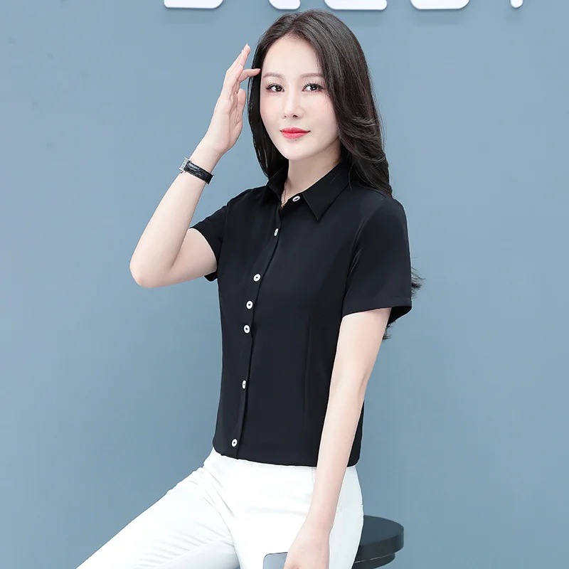New Fashionable Lapel Casual Loose Short Sleeved Shirt For Women'S Summer Commuting Versatile Mom Thin Breathable Top Female
New Fashionable Lapel Casual Loose Short Sleeved Shirt For Women'S Summer Commuting Versatile Mom Thin Breathable Top Female