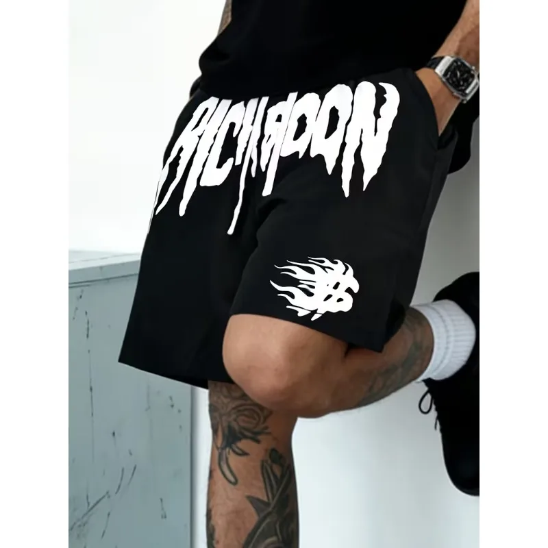 High Street Hip-hop Style! Flame Dollar Print Casual Shorts Summer Thin Breathable Straight Leg Sports Pants for Men
High Street Hip-hop Style! Flame Dollar Print Casual Shorts Summer Thin Breathable Straight Leg Sports Pants for Men