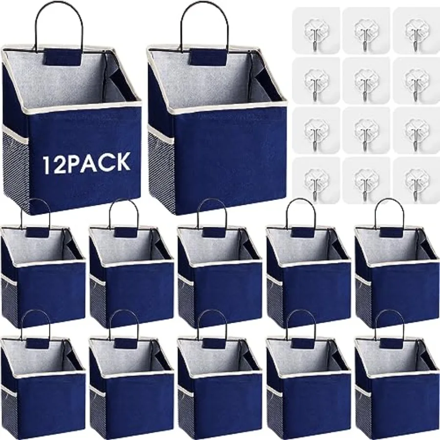 12 Pcs Wall Hanging Storage Bag Wall Hanging Organizer Bag Over The Door Closet Basket Containers Bins with Hooks Pockets for B
12 Pcs Wall Hanging Storage Bag Wall Hanging Organizer Bag Over The Door Closet Basket Containers Bins with Hooks Pockets for B