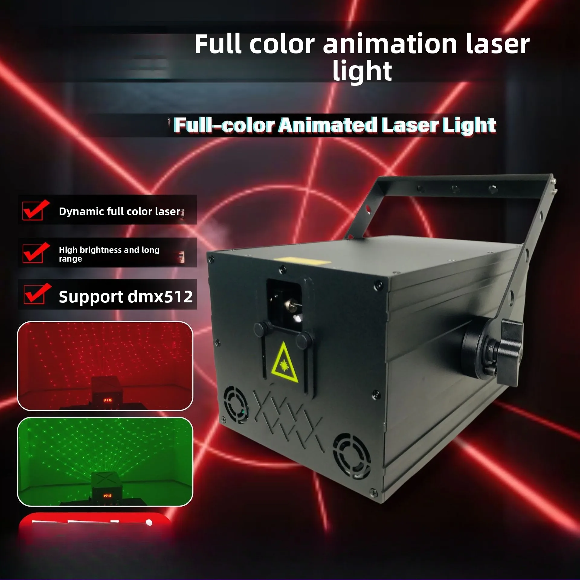 Stage full-color animation laser light high-power scanning pattern light bar wedding atmosphere laser laser light
Stage full-color animation laser light high-power scanning pattern light bar wedding atmosphere laser laser light
