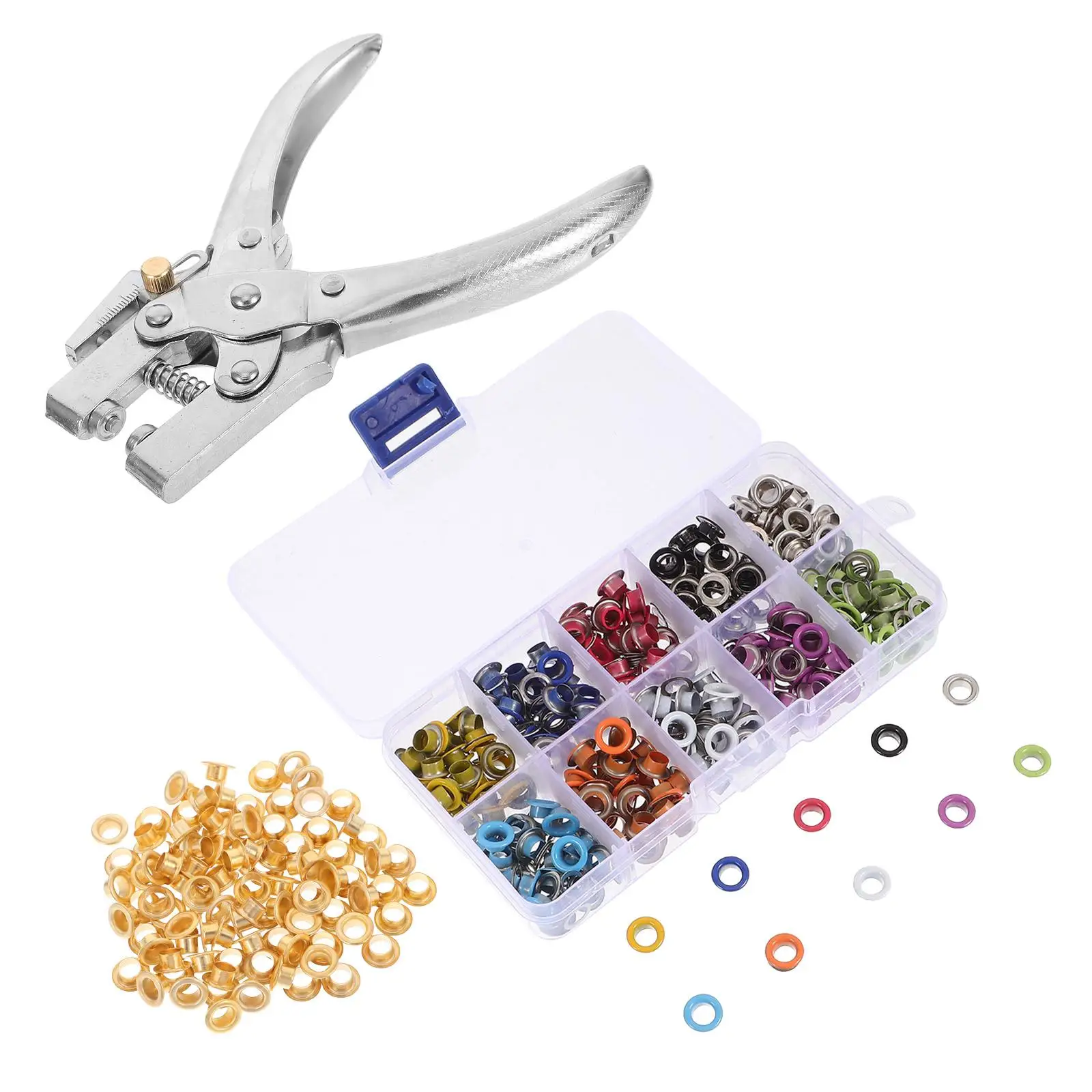 401Pcs GrommetEyeletPliersKit LightweightSpringloadedHandle SturdyIron FabricLeather MetalHolePunch Milling
401Pcs GrommetEyeletPliersKit LightweightSpringloadedHandle SturdyIron FabricLeather MetalHolePunch Milling