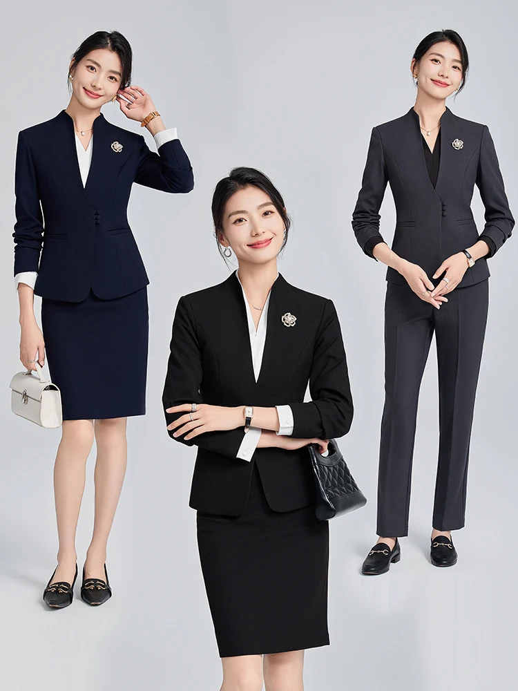 Busin Profional Women's Long Sve Work orm Set Hotel Front Desk Jewelry Store Formal Wear Comfortable Polyester B...
Busin Profional Women's Long Sve Work orm Set Hotel Front Desk Jewelry Store Formal Wear Comfortable Polyester B...