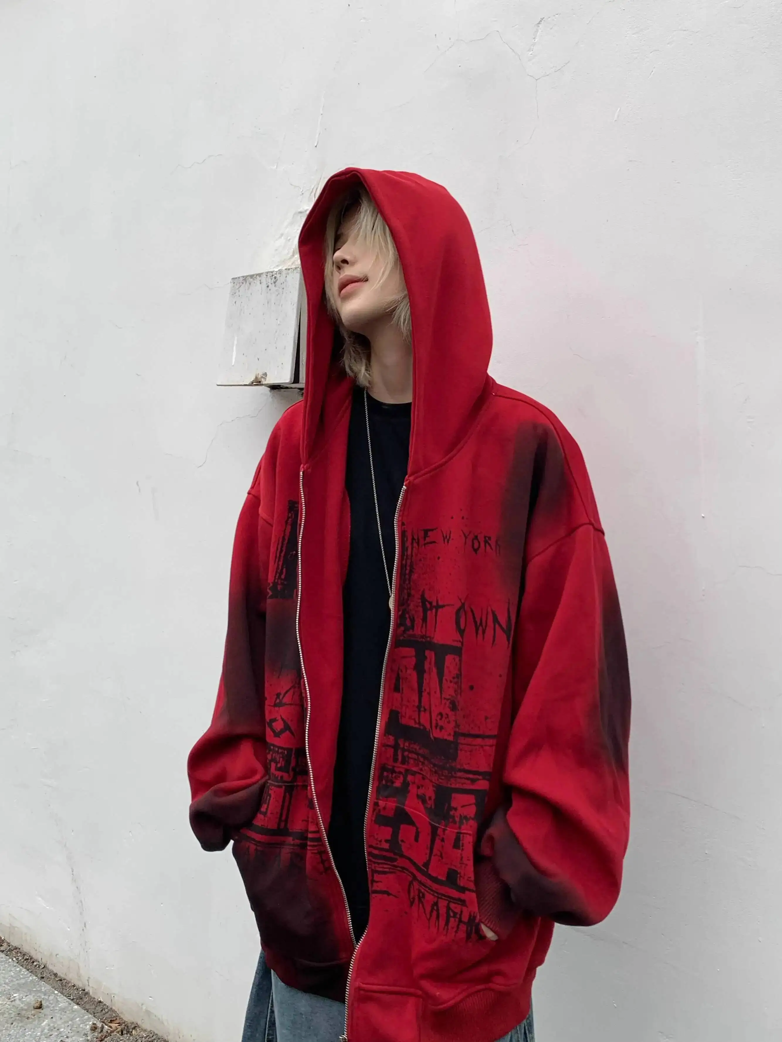 Unisex Hoodies Women's Men's American Graffiti High Street Distressed Hoodie Retro Loose Subculture Jacket Never Stay Up Late
Unisex Hoodies Women's Men's American Graffiti High Street Distressed Hoodie Retro Loose Subculture Jacket Never Stay Up Late