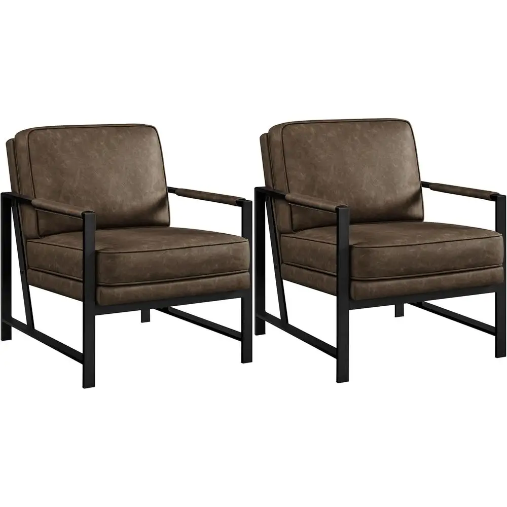 Retro Style PU Leather Armchairs, Comfortable Accent Chair with Plush Padding, 105° Slant Back, Ideal for Reading or Living Spac
Retro Style PU Leather Armchairs, Comfortable Accent Chair with Plush Padding, 105° Slant Back, Ideal for Reading or Living Spac