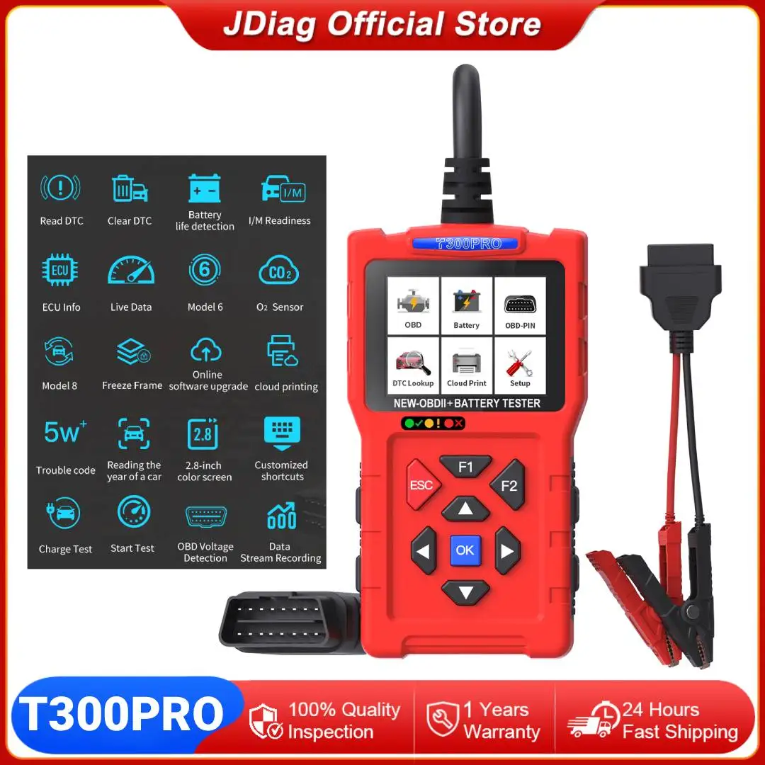 Новейший диагностический сканер TopDiag T300 Pro OBD2 с библиотекой из 5000+ кодов, анализом состояния батареи и функцией печати, инструмент для диагностики автомобилей, поддерживающий все протоколы OBDII.
Новейший диагностический сканер TopDiag T300 Pro OBD2 с библиотекой из 5000+ кодов, анализом состояния батареи и функцией печати, инструмент для диагностики автомобилей, поддерживающий все протоколы OBDII.