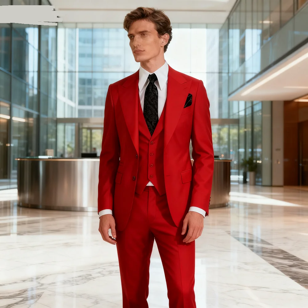 Green Emerald 3-Piece Men's Formal Tuxedo Elegant Jacket with Notched Lapel + Vest + Pants Wedding Groomsmen Smoking Suit
Green Emerald 3-Piece Men's Formal Tuxedo Elegant Jacket with Notched Lapel + Vest + Pants Wedding Groomsmen Smoking Suit