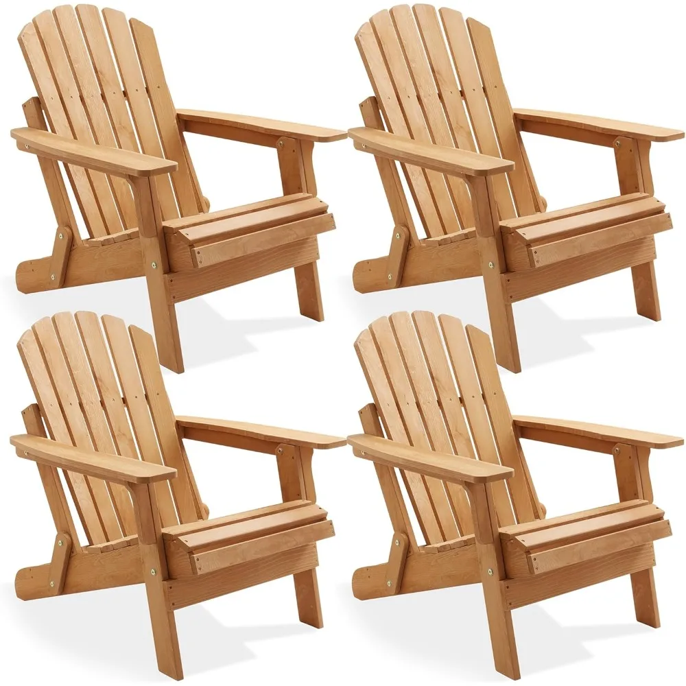 Oversized Folding Adirondack Chair, Set of 4 Cedar Wood Outdoor Fire Pit Lounge Chairs for Patio, Deck, Yard, Lawn and Garden S
Oversized Folding Adirondack Chair, Set of 4 Cedar Wood Outdoor Fire Pit Lounge Chairs for Patio, Deck, Yard, Lawn and Garden S