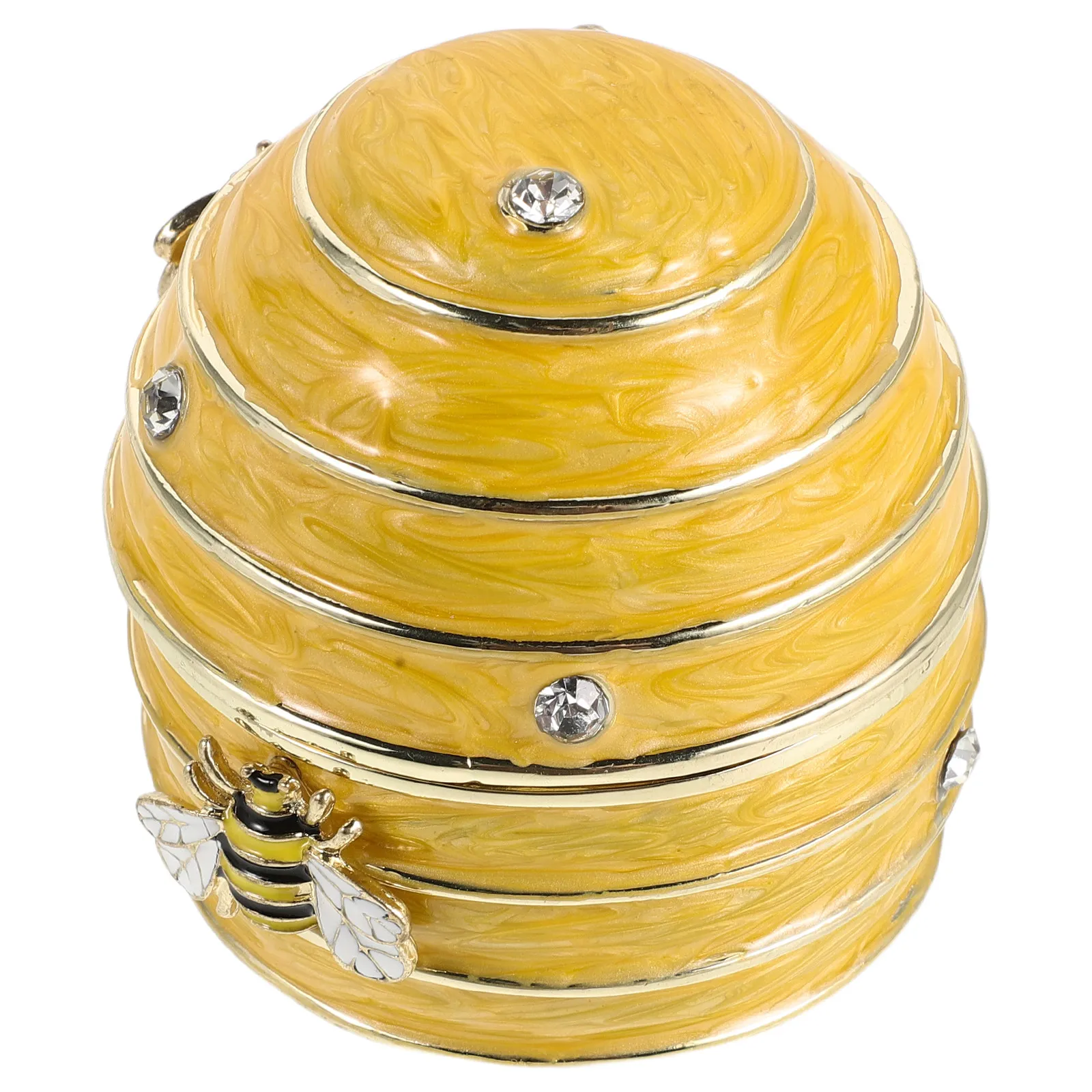 Enameled Jewelry Box Hand Painted Honeycomb Bee Design Decorative Keepsake Storage Box Ring Earrings Organizer Vanity Desk
Enameled Jewelry Box Hand Painted Honeycomb Bee Design Decorative Keepsake Storage Box Ring Earrings Organizer Vanity Desk