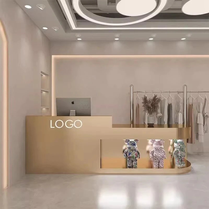 az-Stainless Steel Reception Desk for Clothing Stores Hair Salons Beauty Salons-Multifunctional Minimalist Modern Design Light@
az-Stainless Steel Reception Desk for Clothing Stores Hair Salons Beauty Salons-Multifunctional Minimalist Modern Design Light@