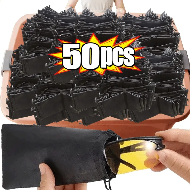 50pcs Glasses Bags Soft Waterproof Drawstring Microfiber Dustproof Pouch Pocket Sunglasses Carry Bag Portable Eyewear Container
50pcs Glasses Bags Soft Waterproof Drawstring Microfiber Dustproof Pouch Pocket Sunglasses Carry Bag Portable Eyewear Container