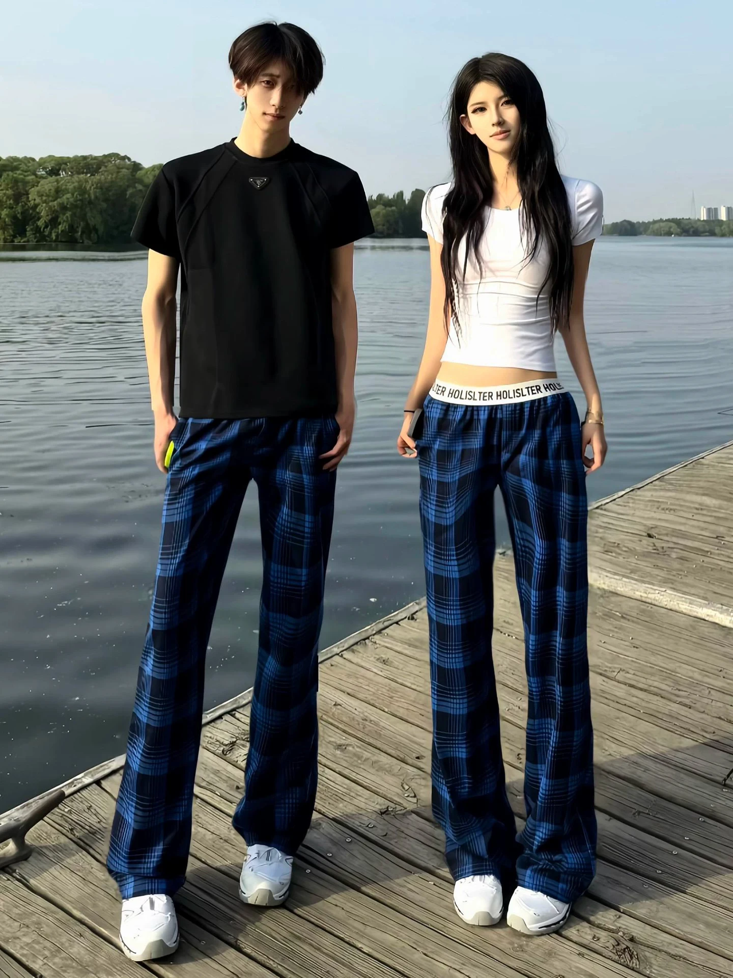 Trendy Retro Plaid Ice Silk Cool Feeling Sun Protection Sports Pants for Couples Summer Loose Fit Casual Straight Leg Trousers
Trendy Retro Plaid Ice Silk Cool Feeling Sun Protection Sports Pants for Couples Summer Loose Fit Casual Straight Leg Trousers