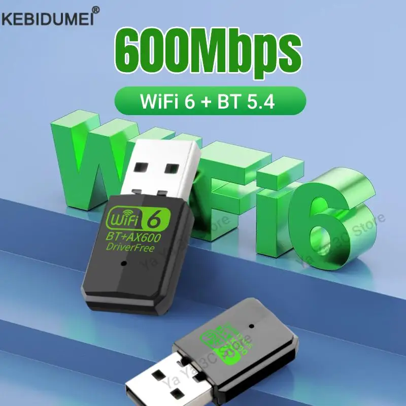 600Mbps USB WiFi 6 Bluetooth Adapter 2 in 1 Dongle Dual Band 2.4G/5Ghz Network Wireless Receiver for PC Laptop 10/11 Driver Free
600Mbps USB WiFi 6 Bluetooth Adapter 2 in 1 Dongle Dual Band 2.4G/5Ghz Network Wireless Receiver for PC Laptop 10/11 Driver Free