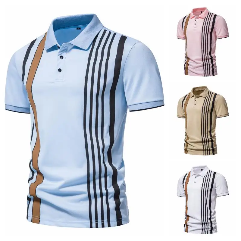Men's Striped Printed plus Collar Short Sved Shirt Cool Feeling Regular Fit Shirt Nine Sleeve European Style Henry Collar
Men's Striped Printed plus Collar Short Sved Shirt Cool Feeling Regular Fit Shirt Nine Sleeve European Style Henry Collar
