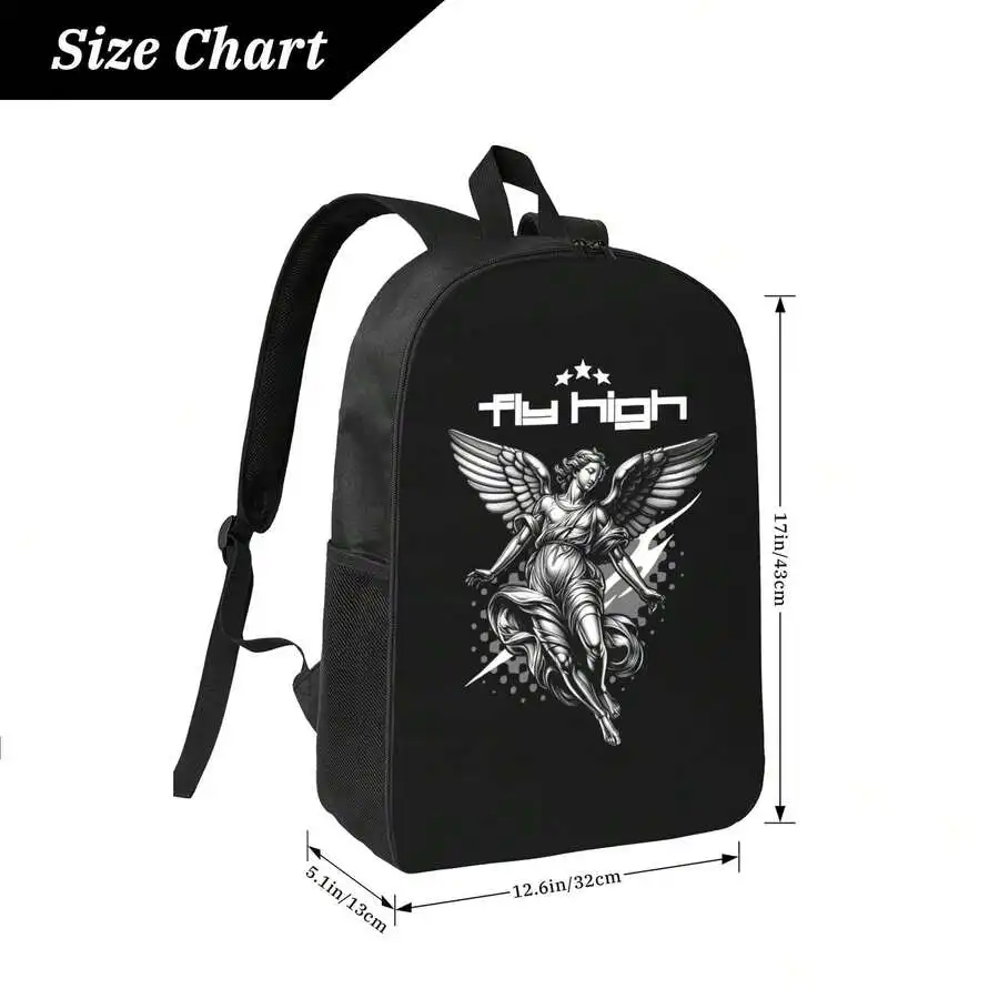 Black Angel Print Backpack For Adults Casual Fashion School Bag
Black Angel Print Backpack For Adults Casual Fashion School Bag