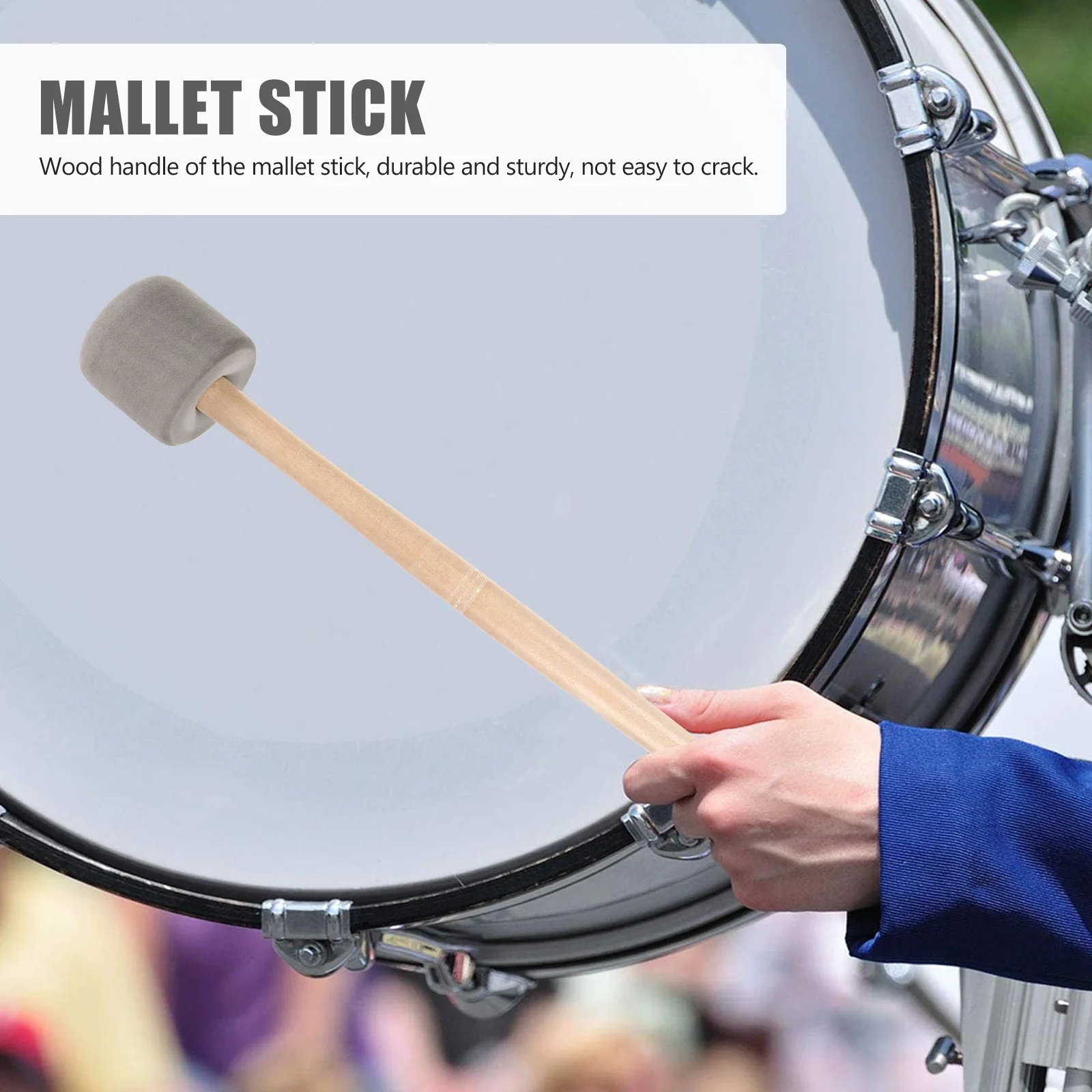 2pcs Drumstick Wood Handle Bass Drum Stick Durable Replacement Percussion Instrument Accessory For Drum Mallets
2pcs Drumstick Wood Handle Bass Drum Stick Durable Replacement Percussion Instrument Accessory For Drum Mallets