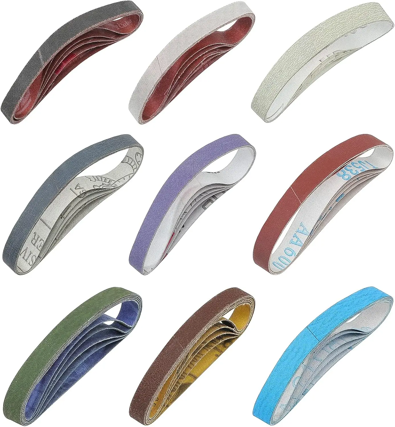 45 Pcs 1/2" x 12" Replacement Sharpening Belt Kit for Knife & Tool Sharpener - 80/120/240/400/600/800/1000/2500/5000 Grits
45 Pcs 1/2" x 12" Replacement Sharpening Belt Kit for Knife & Tool Sharpener - 80/120/240/400/600/800/1000/2500/5000 Grits