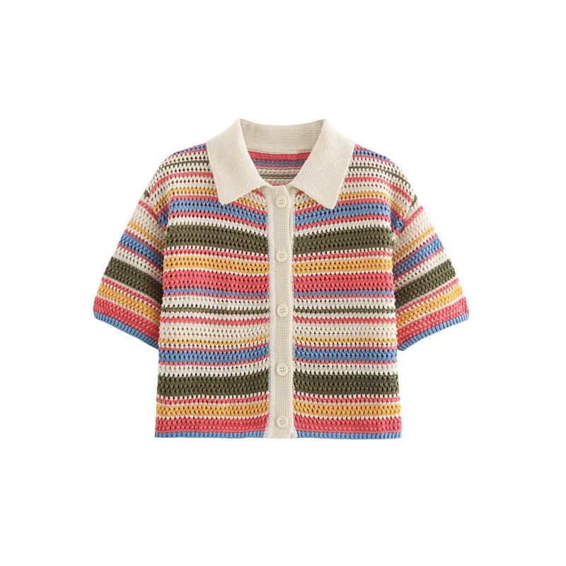 ASDS-Women's Crochet Short Sets Stripe Button Down Cardigan With Shorts 2 Piece Knit Outfits
ASDS-Women's Crochet Short Sets Stripe Button Down Cardigan With Shorts 2 Piece Knit Outfits