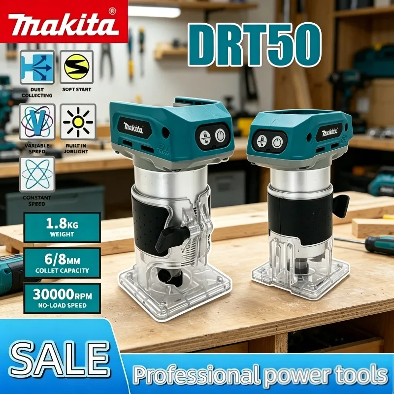 Аккумуляторный триммер Makita DRT50, 18В LXT, профессиональный бесщеточный двигатель, перезаряжаемый инструмент для нарезки пазов и фрезерования
Аккумуляторный триммер Makita DRT50, 18В LXT, профессиональный бесщеточный двигатель, перезаряжаемый инструмент для нарезки пазов и фрезерования