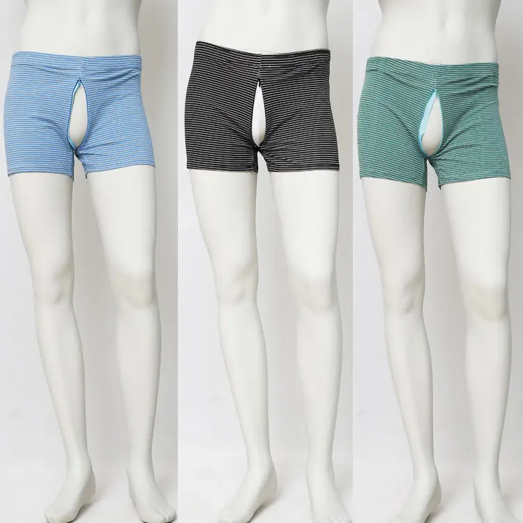 Men's Zipper Open Crotch Striped Thin Black Shorts Panties Casual Sleeping Shorts Bottoms Underwear
Men's Zipper Open Crotch Striped Thin Black Shorts Panties Casual Sleeping Shorts Bottoms Underwear