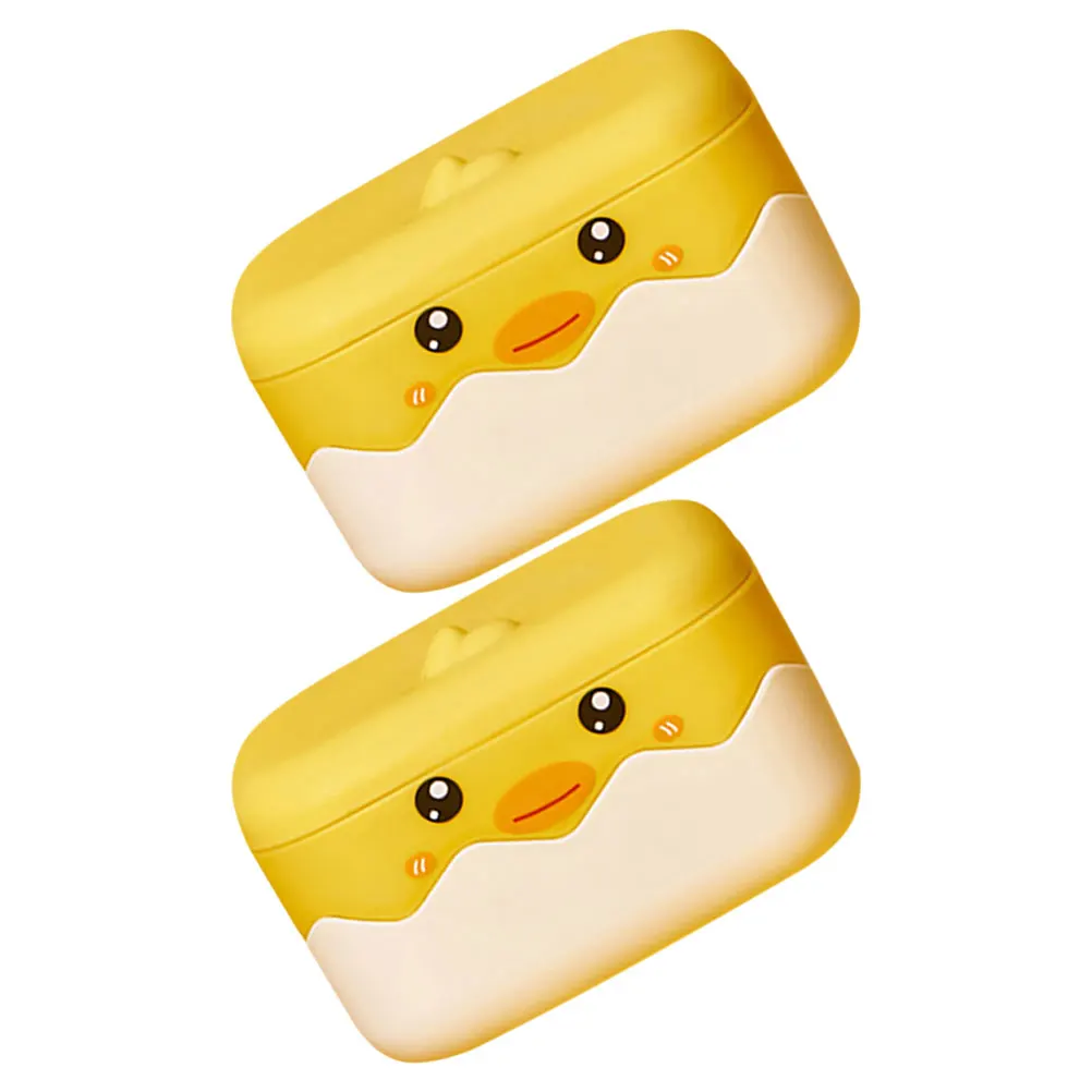 2Pcs Cute Duck Soap Storage Box With Lid Self Draining Soap Dish Portable Soap Holder Ideal For Shower Bathroom Travel Dormitory
2Pcs Cute Duck Soap Storage Box With Lid Self Draining Soap Dish Portable Soap Holder Ideal For Shower Bathroom Travel Dormitory