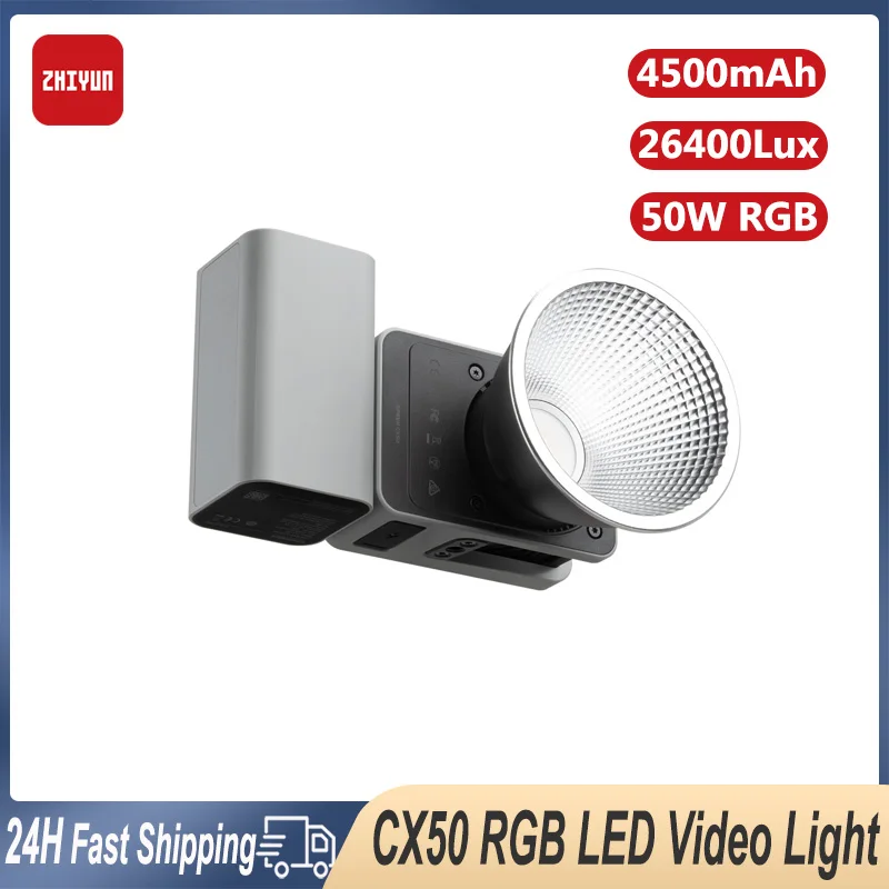 ZHIYUN CINEPEER CX50 50 Вт RGB COB светодиодный светильник для видео, карманное освещение 2700-6500K, заполняющий свет для фотосъемки на YouTube, съемки на открытом воздухе
ZHIYUN CINEPEER CX50 50 Вт RGB COB светодиодный светильник для видео, карманное освещение 2700-6500K, заполняющий свет для фотосъемки на YouTube, съемки на открытом воздухе
